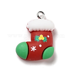 Christmas Opaque Resin Pendants&nbsp;RESI-G043-A10