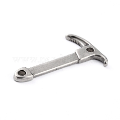 変色しない304ステンレススチールリンクコネクター  登山ピックの形  ステンレス鋼色  38x23x3mm  穴：3mm&nbsp;STAS-B005-09P