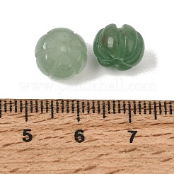 天然グリーンアベンチュリン彫刻ビーズ  カボチャのビーズ  7.5x10mm  穴：1.2mm&nbsp;GG-CBA0BEB-11