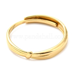 304ステンレススチールノット調節可能リング女性用  14KGP本金メッキ  usサイズ7 1/4(17.5mm)&nbsp;RJEW-C016-11G