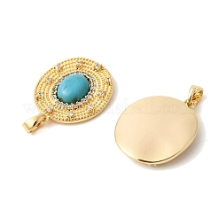 Synthetic Turquoise Pendants&nbsp;KK-Z149-12G-02