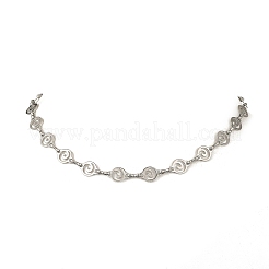 304 Stainless Steel Hollow Spiral Link Chain Necklaces for Women&nbsp;NJEW-JN06395-02