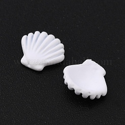 合金カボション  ネイルアートの装飾の付属品  シェル形状  ホワイト  7x7x1mm&nbsp;MRMJ-WH0064-47B