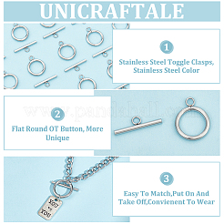 30 Sets 304 Stainless Steel Toggle Clasps&nbsp;STAS-UN0057-52