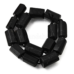 天然石ブラックトルマリンビーズ連売り  コラム  多面カット  シードビーズで  10.5~12.5x7~7.5mm  穴：1mm  約14~15個/連  7.48''~7.89''（19~20.05センチメートル）&nbsp;GG-CBA8682-A08