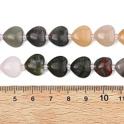 Gradient Color Natural Pink Aventurine & Tiger Eye & Topaz Jade & African Bloodstone & Chinese Southern Jade Beads Strands&nbsp;G-B185-A06