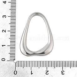 304ステンレスペンダント  ティアドロップチャーム  変色防止  ステンレス鋼色  30x22x3.5mm  穴：25x14mm&nbsp;STAS-V012-02P