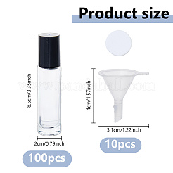 100Pcs Glass & Steel Bead Roller Ball Bottles&nbsp;AJEW-DC0003-89