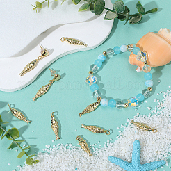 ラックメッキ真鍮ペンダント10個。  魚のチャーム  カドミウムフリー＆鉛フリー  長持ちメッキ  丸カン付き  18KGP本金メッキ  25.5x7x4mm  穴：3.2mm&nbsp;KK-SC0007-72