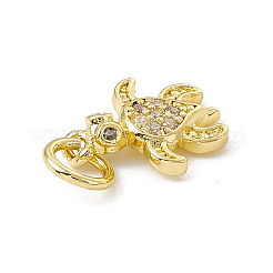 Brass Micro Pave Cubic Zirconia Charms&nbsp;ZIRC-F132-32G