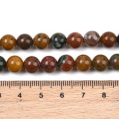 天然な新しい海洋ジャスパービーズ連売り  ラウンド  8mm  穴：1mm  約45個/連  14.96''（38センチメートル）&nbsp;G-G954-01-8mm