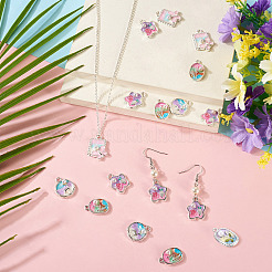 24Pcs 6 Styles Alloy Enamel Pendants&nbsp;ENAM-TA0003-27