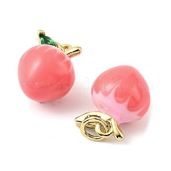 Fruit Brass Enamel Pendants&nbsp;KK-M324-04E-G