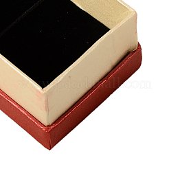 ギフト包装用の長方形状の厚紙ネックレスボックス  スポンジで  花蓮のデザイン  レッド  224x49x36mm&nbsp;X-CBOX-A004-01