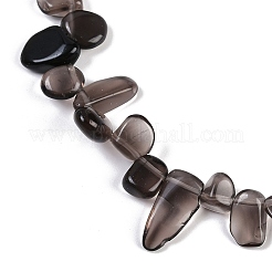 Natural Ice Obsidian Nuggets Beads Strands&nbsp;G-B125-A02-01