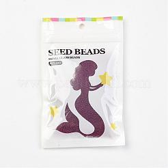 Fgb 12/0グレードA透明色丸型ガラスシードビーズ  レッド  2x1.5mm  穴：0.5mm  約5000個/50g&nbsp;X-SEED-A022-F12-8