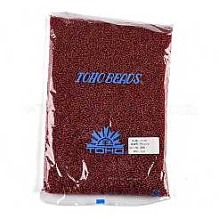 TOHOラウンドシードビーズ  日本製シードビーズ  （25b）シルバーの裏地付きサイアムルビー  11/0  2.2mm  穴：0.8mm  約50000個/ポンド&nbsp;SEED-TR11-0025B