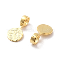 スターリングシルバー接着剤925個-フラットパッドベイル  18KGP本金メッキ  16x8mm&nbsp;STER-L065-08G