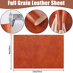 レザー生地  DIY 手作り衣類ラベル用の革シート  ハンドバッグ  シエナ  30x20x0.1cm&nbsp;DIY-WH0002-79F-04