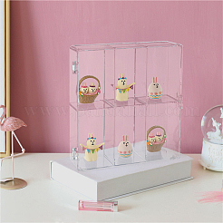 2-Tier Transparent Acrylic Desktop Minifigure Display Case&nbsp;ODIS-WH0034-13