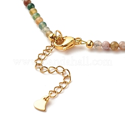 Natural Indian Agate Beaded Necklaces for Women&nbsp;NJEW-JN03789-03