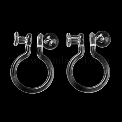 Resin Clip-on Earring Findings&nbsp;FIND-H046-12