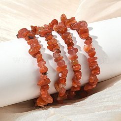 Natural South Red Agate Beaded Stretch Bracelets&nbsp;GG-CBADCD7-01