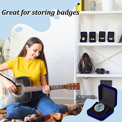 Flocking Plastic Badge Storage Box&nbsp;LS-CON-WH0105-04A