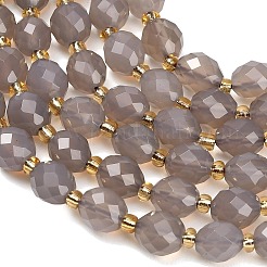 Natural Grey Agate Beads Strands&nbsp;GG-CBA4A3B-A02