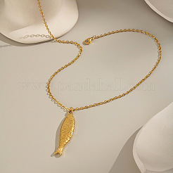 European 304 Stainless Steel Ocean Fish Pendant Necklaces for Women&nbsp;JS5120