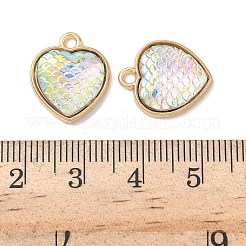 合金樹脂チャーム  ハート  カドミウムフリー＆ニッケルフリー＆鉛フリー  ライトゴールド  16.5x14x3.8mm  穴：1.8mm&nbsp;FIND-C074-12KCG