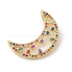 Brass Micro Pave Cubic Zirconia Pendants&nbsp;ZIRC-I069-02G-05