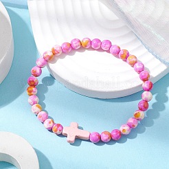 Synthetic Gemston Stretch Bracelets&nbsp;BJEW-JB11015-04