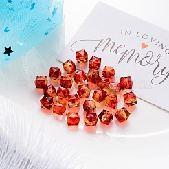 Two Tone Transparent Spray Painted Acrylic Beads&nbsp;ACRP-T005-10mm-26-M
