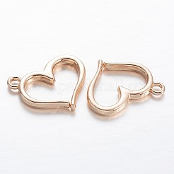 真鍮チャーム  ハート  ライトゴールド  13x15x2mm  穴：1mm&nbsp;A-PALLOY-L232-03LG