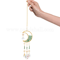 Crystal Chandelier Glass Teardrop Pendant Decorations&nbsp;HJEW-PH01778-03