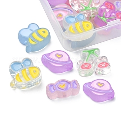 24Pcs 12 Style Transparent Acrylic Beads&nbsp;MACR-FS0001-17