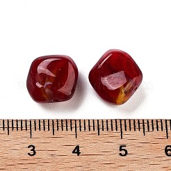 ガラスビーズ  ナゲット  DIYブレスレットアクセサリー  ブラウン  10x11.5x7mm  穴：1.2mm&nbsp;GLAA-U003-02D