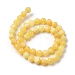 Natural Yellow Jade Beadd Strands&nbsp;X-G-A274-A01-8mm