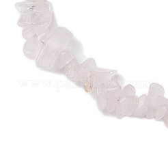 天然ローズクォーツチップとラウンドパールシェルストレッチブレスレット（女性用）  内径：1-7/8インチ（4.7cm）&nbsp;BJEW-JB10552-02
