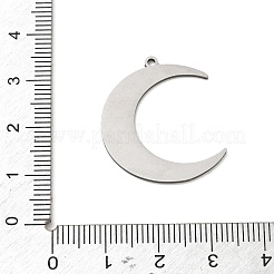 ステンレスペンダント201個  ムーンチャーム  ステンレス鋼色  27.5x23x1mm  穴：1.4mm&nbsp;SA-CBA6FBD-01P