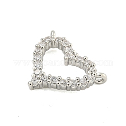 Rack Plating Brass Micro Pave Clear Cubic Zirconia Charms&nbsp;KK-U021-03P