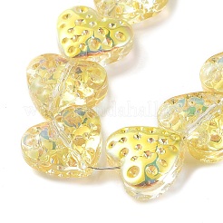 Electroplate Transparent Glass Beads Strands&nbsp;EGLA-R114-02A-M
