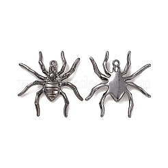 ラックメッキ合金ハロウィーンスタイルパンツ  クモ  ガンメタ色  37x35.5x4mm  穴：1.7mm&nbsp;PALLOY-O109-43B