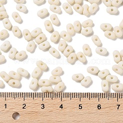 不透明なアクリルビーズ  ピーナッツ  フローラルホワイト  6.5x4x3mm  穴：1.4mm  約197個/10g&nbsp;X1-MACR-L005-06I