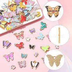 80Pcs 8 Styles Alloy Enamel Pendants&nbsp;ENAM-FS0003-62
