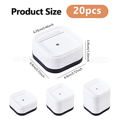 プラスチック製洗濯機の脚パッド  滑り止めパッド  ホワイト  69x69x34.5mm&nbsp;AJEW-WH0643-029B