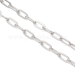 2.5mm 304ステンレススチールペーパークリップチェーンネックレスの作り方  変色しない  ステンレス鋼色  15.16インチ（38.5cm）&nbsp;AJEW-JB01496-01