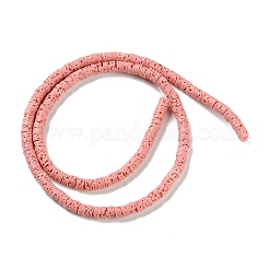 合成溶岩石染色ビーズ連売り  ディスク  ヒシビーズ  ピンク  4x2~2.5mm  穴：0.7mm  約152個/連  15.12''（38.4センチメートル）&nbsp;G-H311-10-01