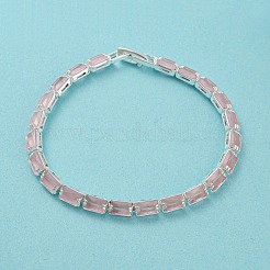 Rack Plating Brass Rectangle Link Chain Bracelet&nbsp;BJEW-Q771-05S